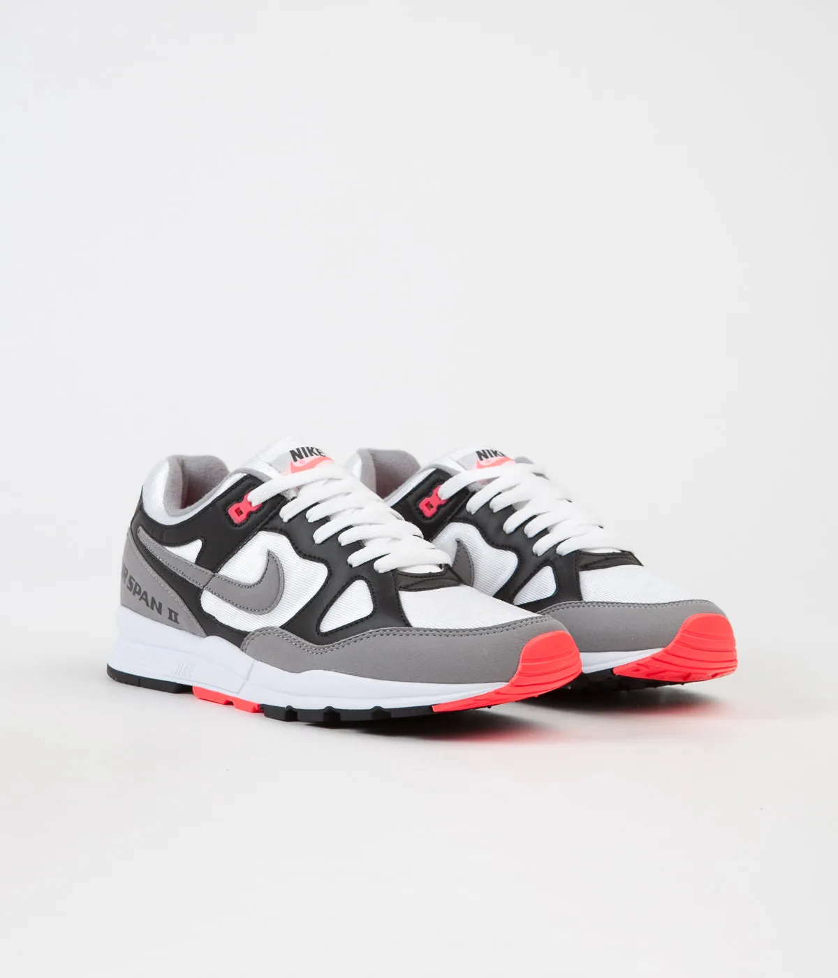 Nike Air Span II Shoes - Black / Dust - Solar Red - White