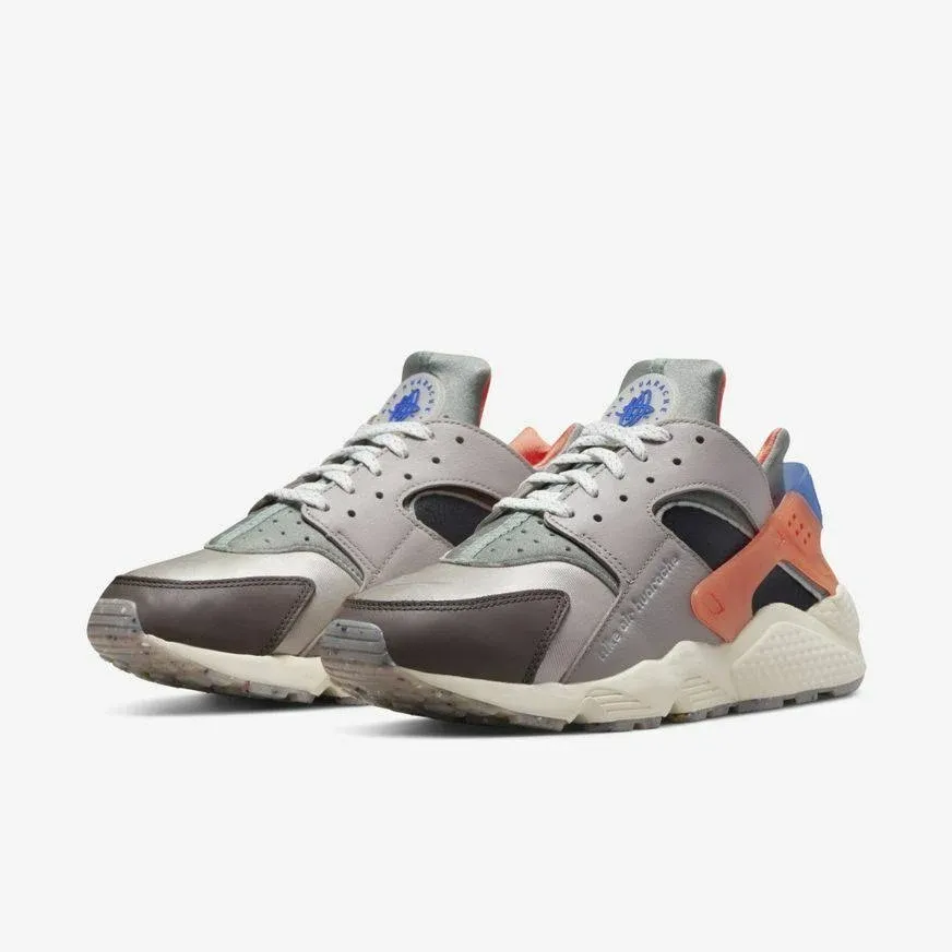 Nike Men's Air Huarache Shoes - Enigma Stone Gray / Racer Orange