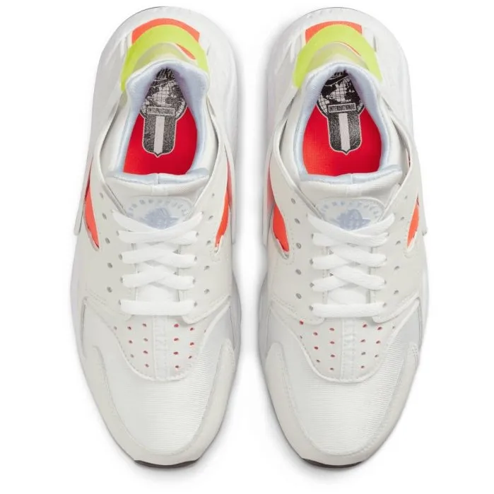 Nike Women's Air Huarache Shoes - White / Bright Crimson / Black / Volt