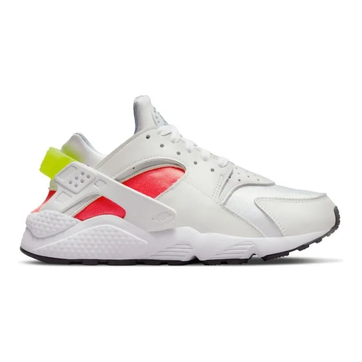 Nike Women's Air Huarache Shoes - White / Bright Crimson / Black / Volt