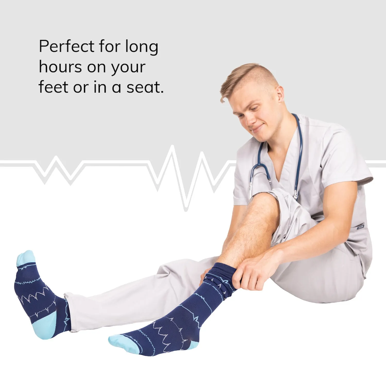 Nursing Compression Socks | Fun, Knee-High Stockings for Nurses With Varicose Veins, Swollen Ankles and Feet