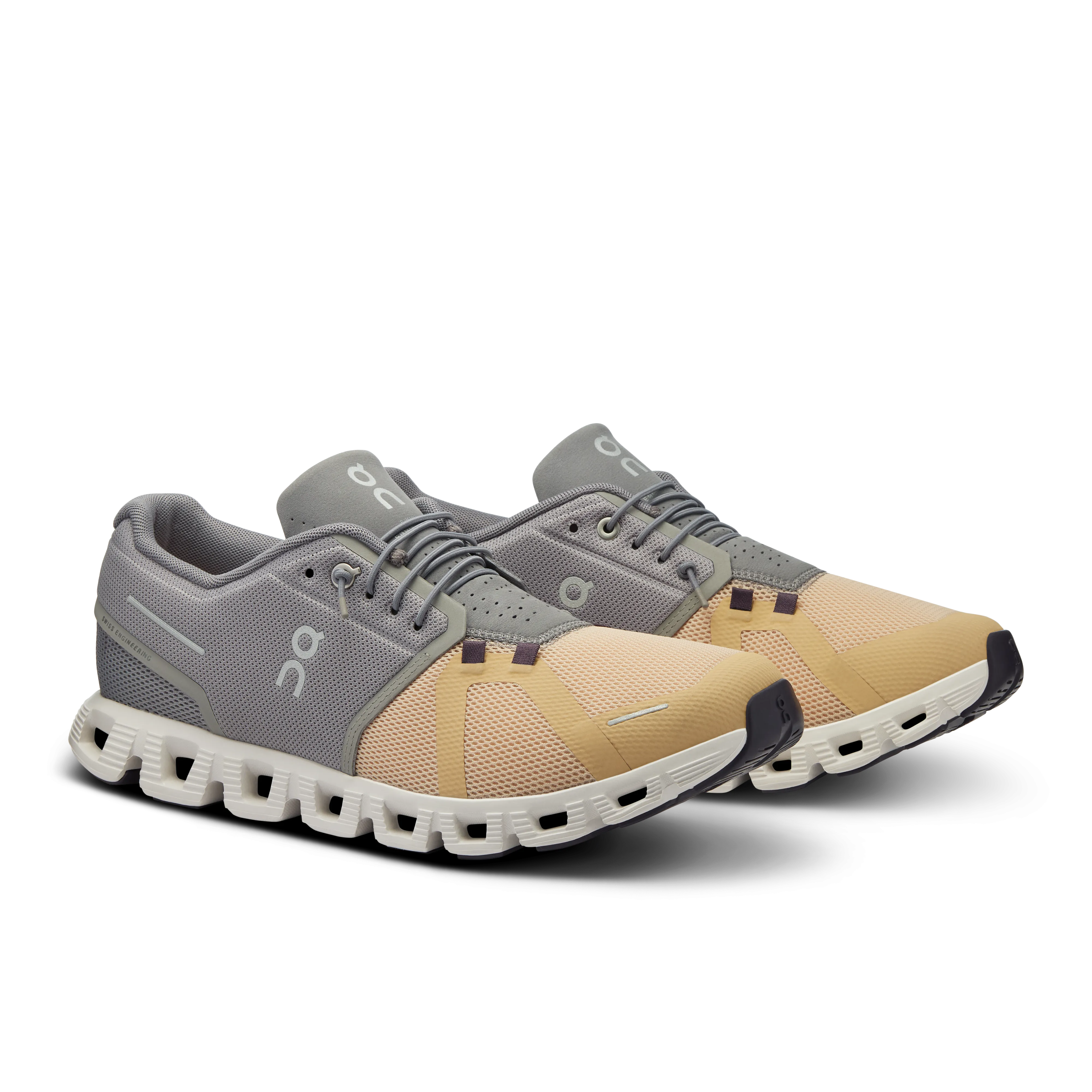 On Running Men's Cloud 5 Shoes - Fog / Savannah