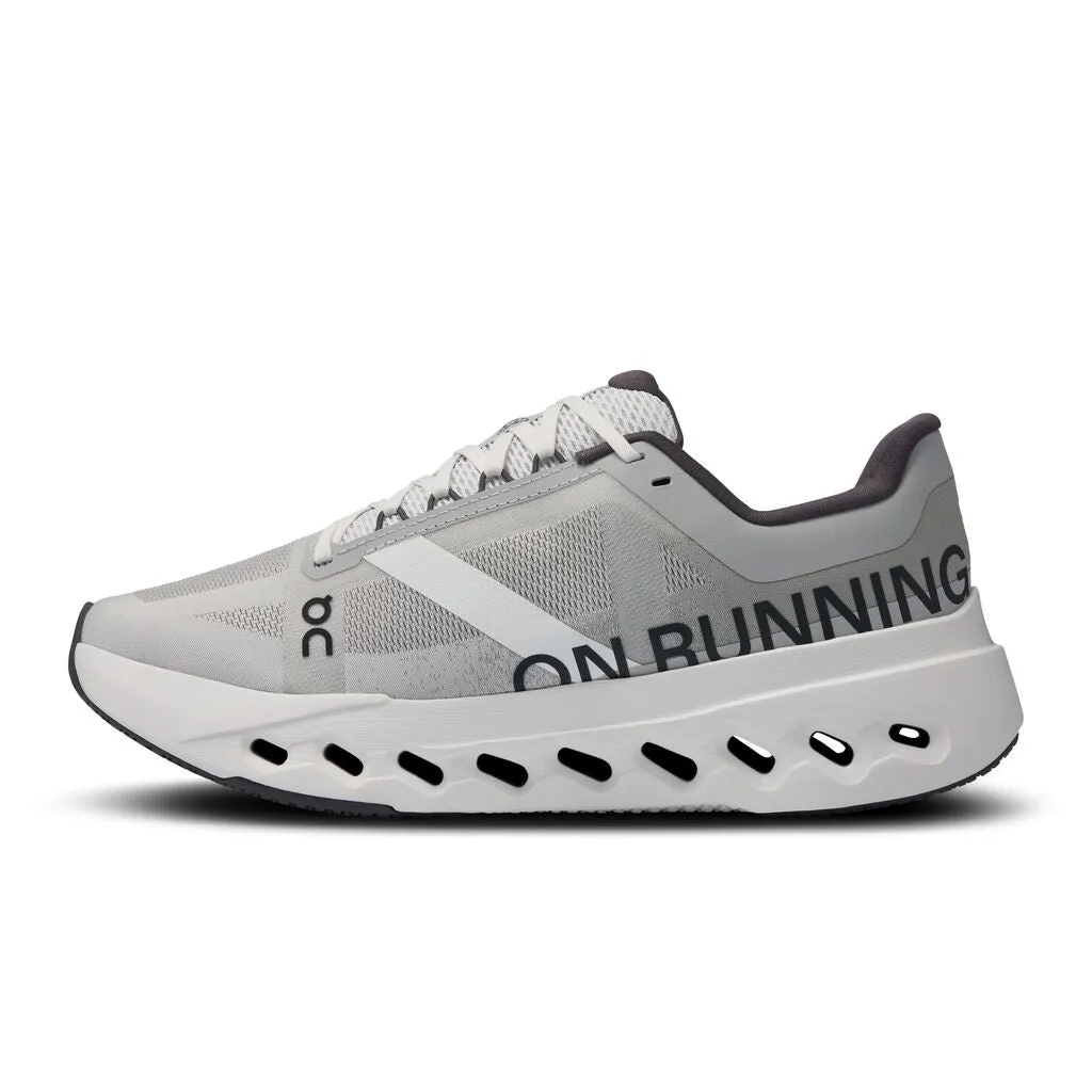 On Women's Cloudsurfer Next Running Shoes Glacier / White