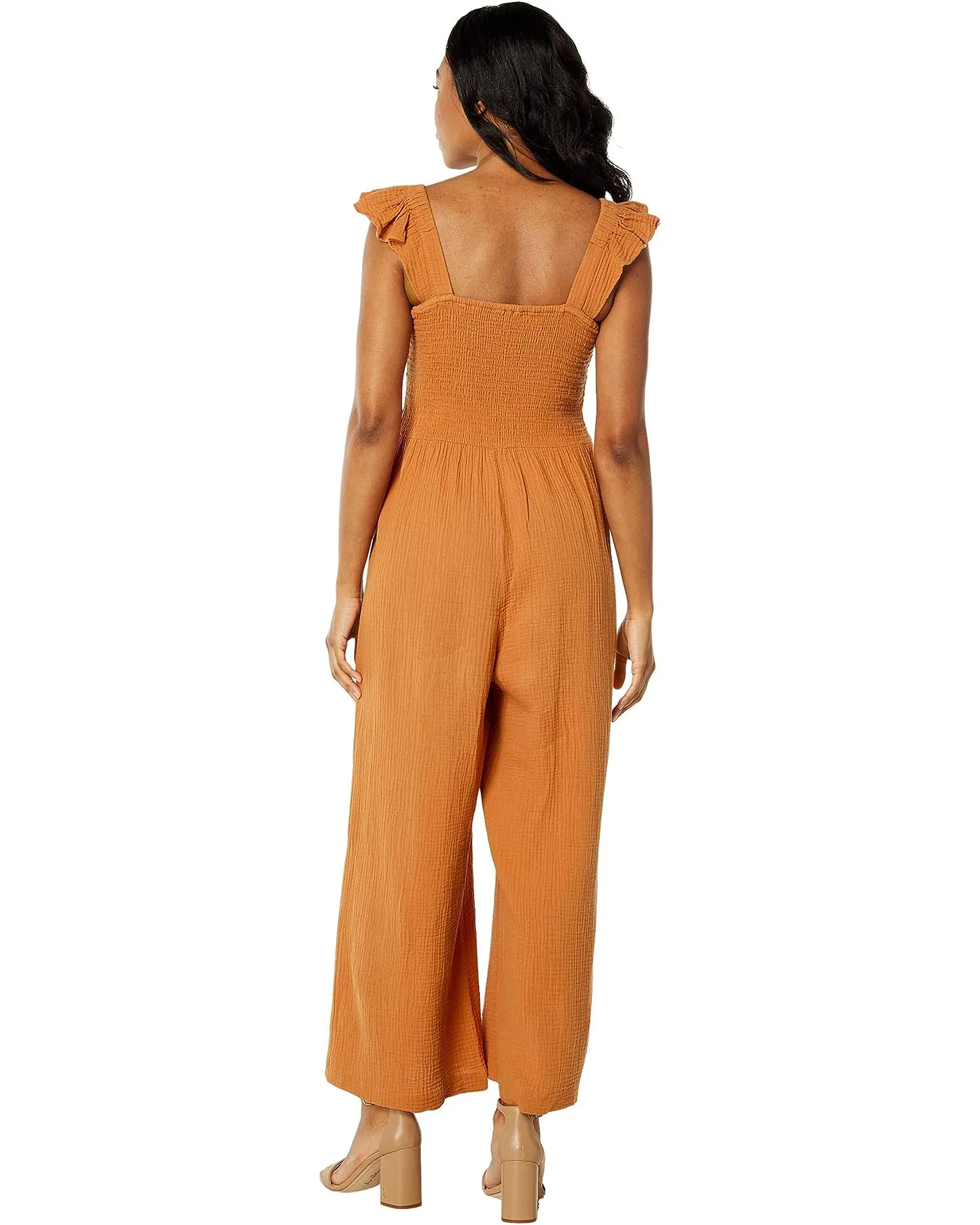 Orange Nectar High Stretch Organic Cotton Romper