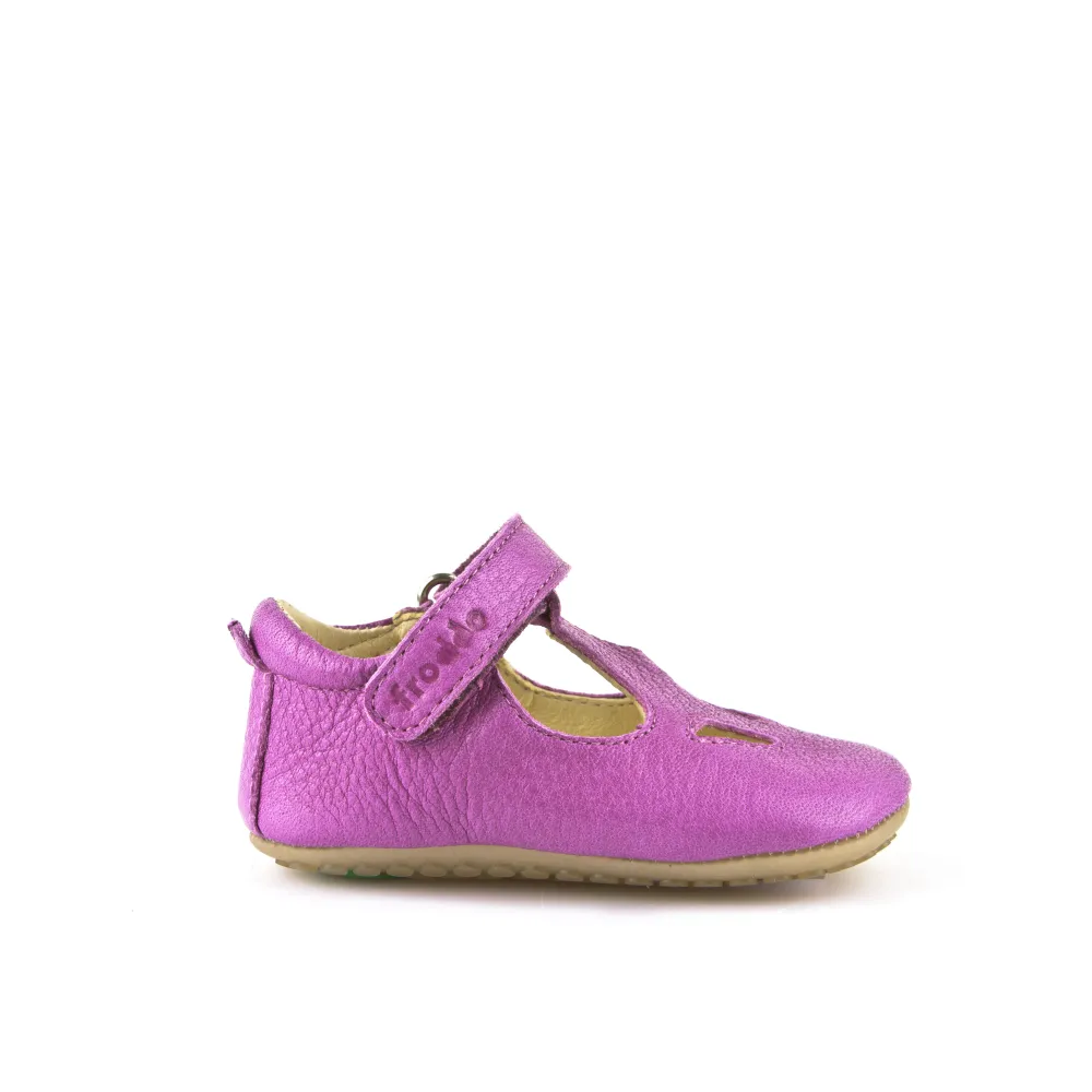 Prewalker Leather T-Bar - Fuchsia Pink