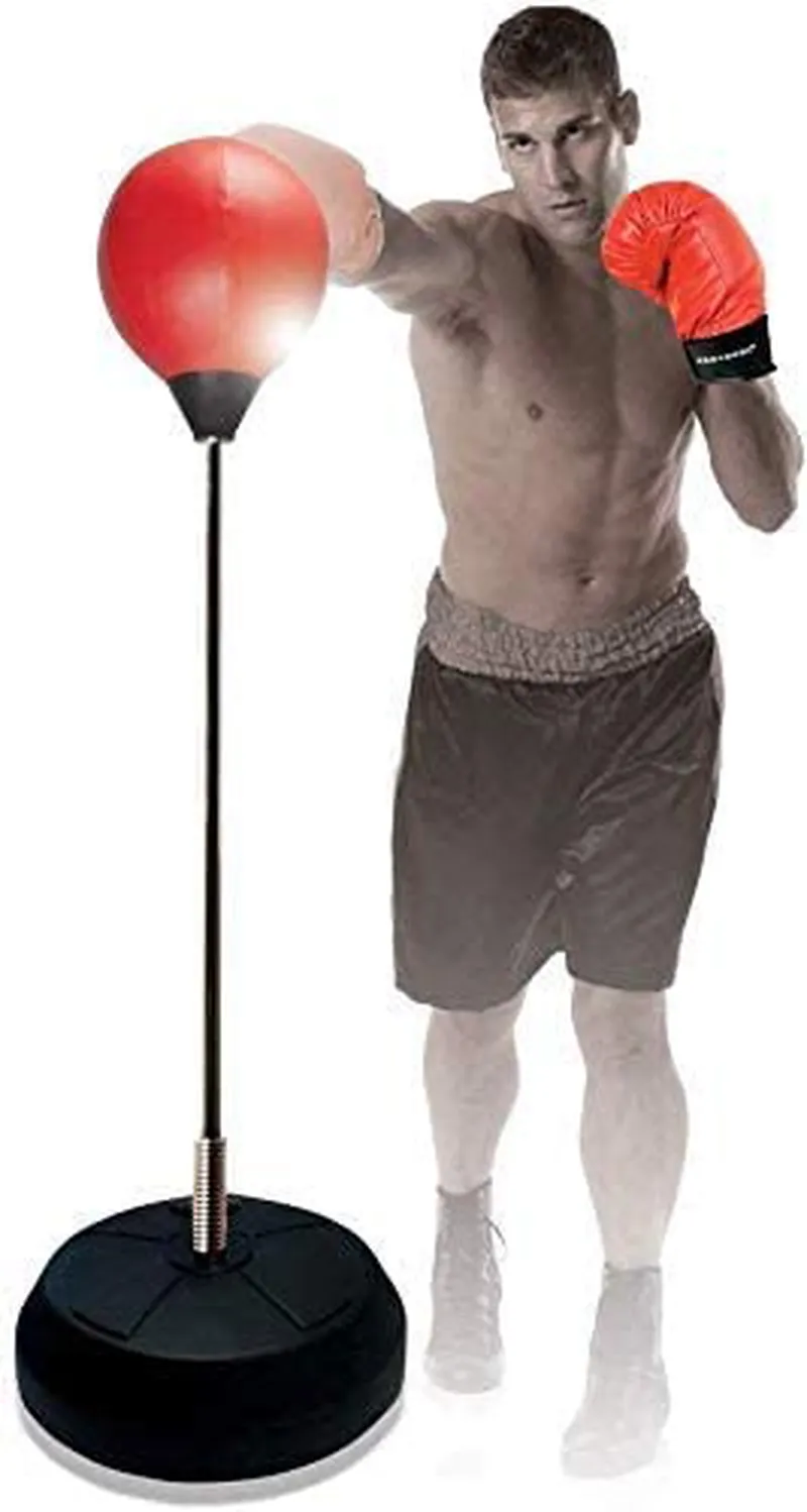 Protocol Punching Bag with Stand - for Adults & Kids - Punching Bag with Stand Plus Boxing Gloves - Adjustable Height Stand - Great for Exercise and Fitness Fun for The Entire Family