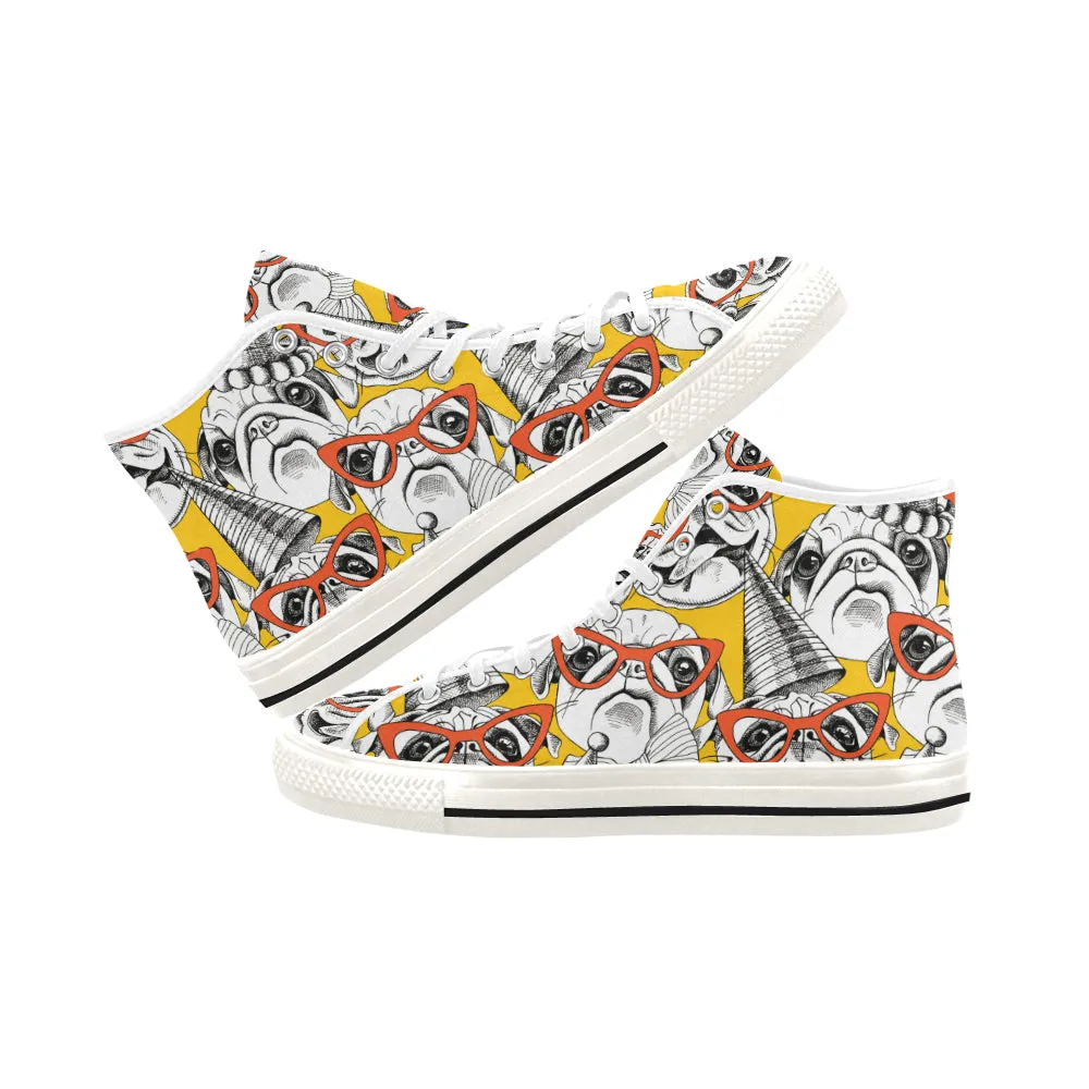 Pug party Vancouver H Women's Canvas Shoes