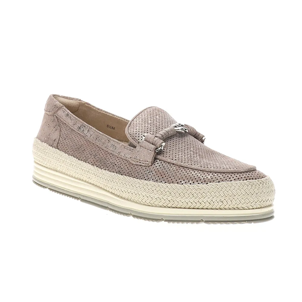 Quarzi Athleisure Perforated Metallic Loafers