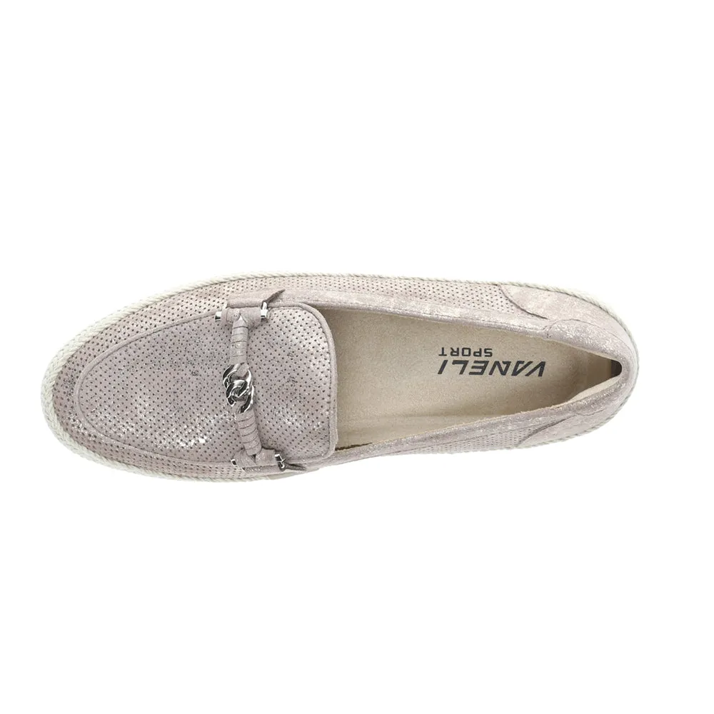 Quarzi Athleisure Perforated Metallic Loafers