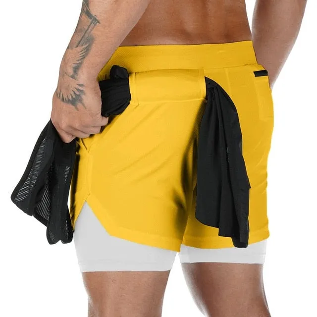 Running Shorts Men 2 In 1 Double deck Quick Dry