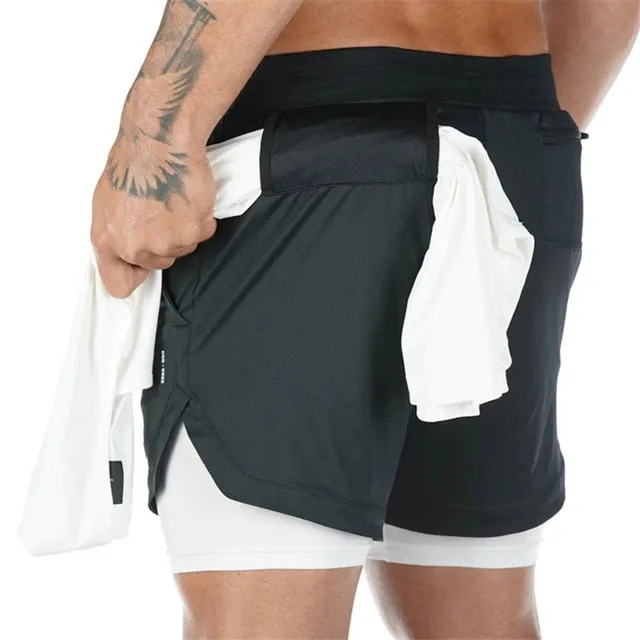 Running Shorts Men 2 In 1 Double deck Quick Dry