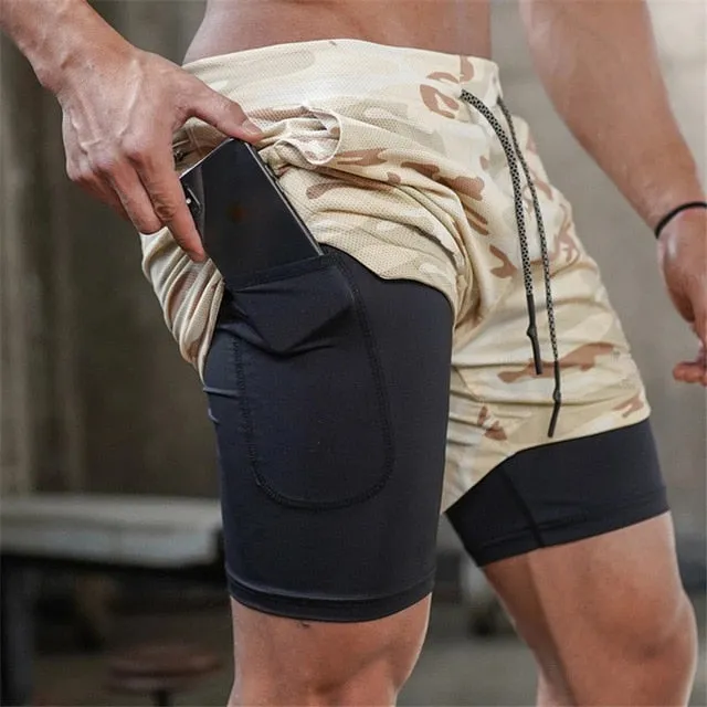 Running Shorts Men 2 In 1 Double deck Quick Dry