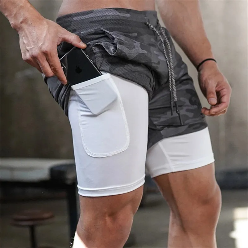 Running Shorts Men 2 In 1 Double deck Quick Dry