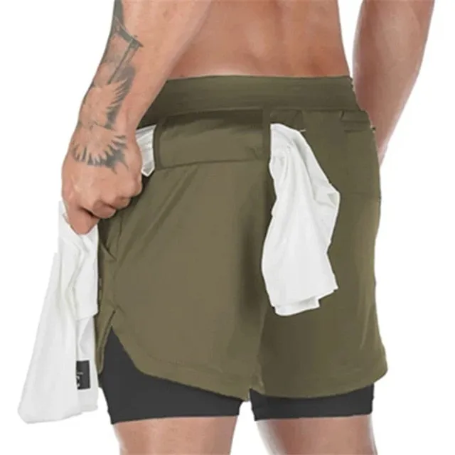 Running Shorts Men 2 In 1 Double deck Quick Dry