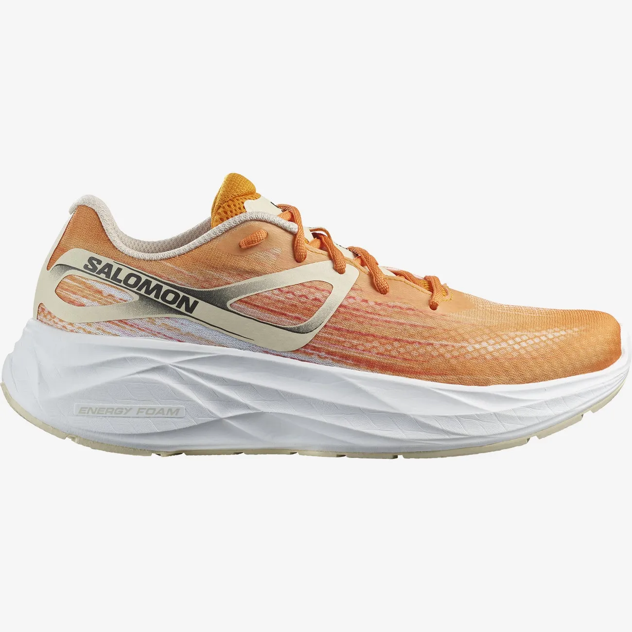 Salomon Men's Aero Glide Running Shoes in Orange Pepper Bleached Sand white