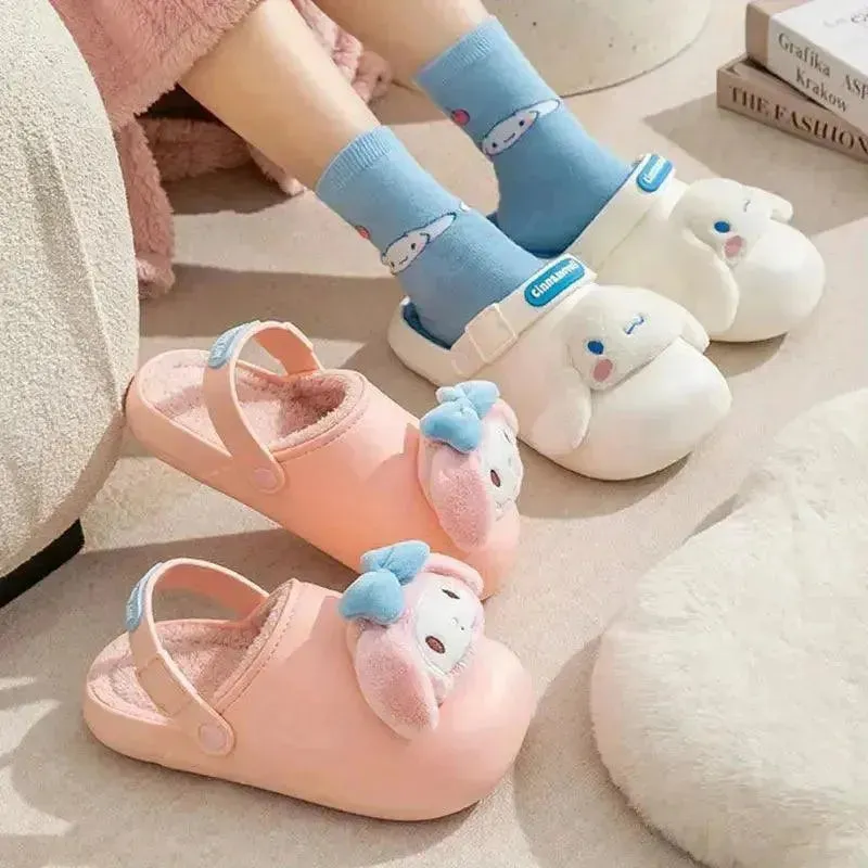 Sanrio Kuromi My Melody Cute Warm Sandals For Kids