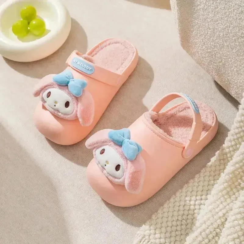 Sanrio Kuromi My Melody Cute Warm Sandals For Kids