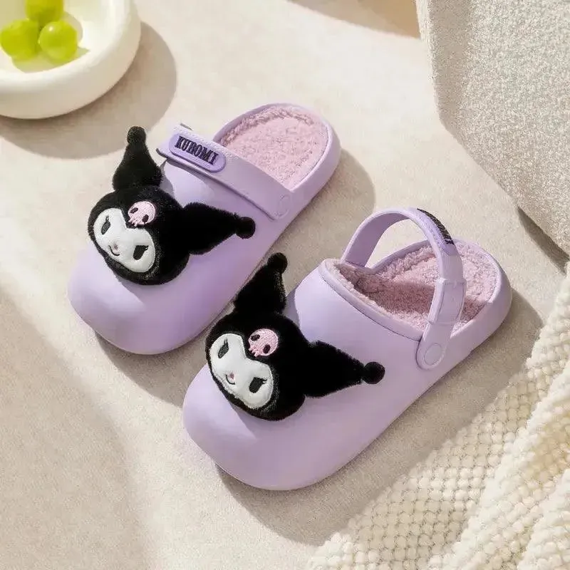 Sanrio Kuromi My Melody Cute Warm Sandals For Kids