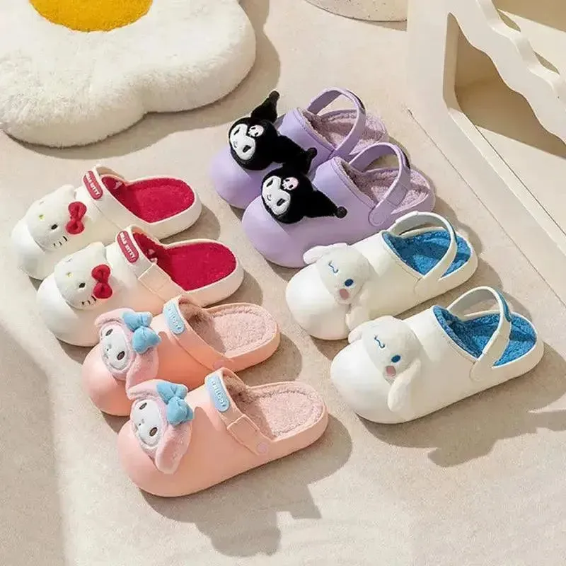 Sanrio Kuromi My Melody Cute Warm Sandals For Kids