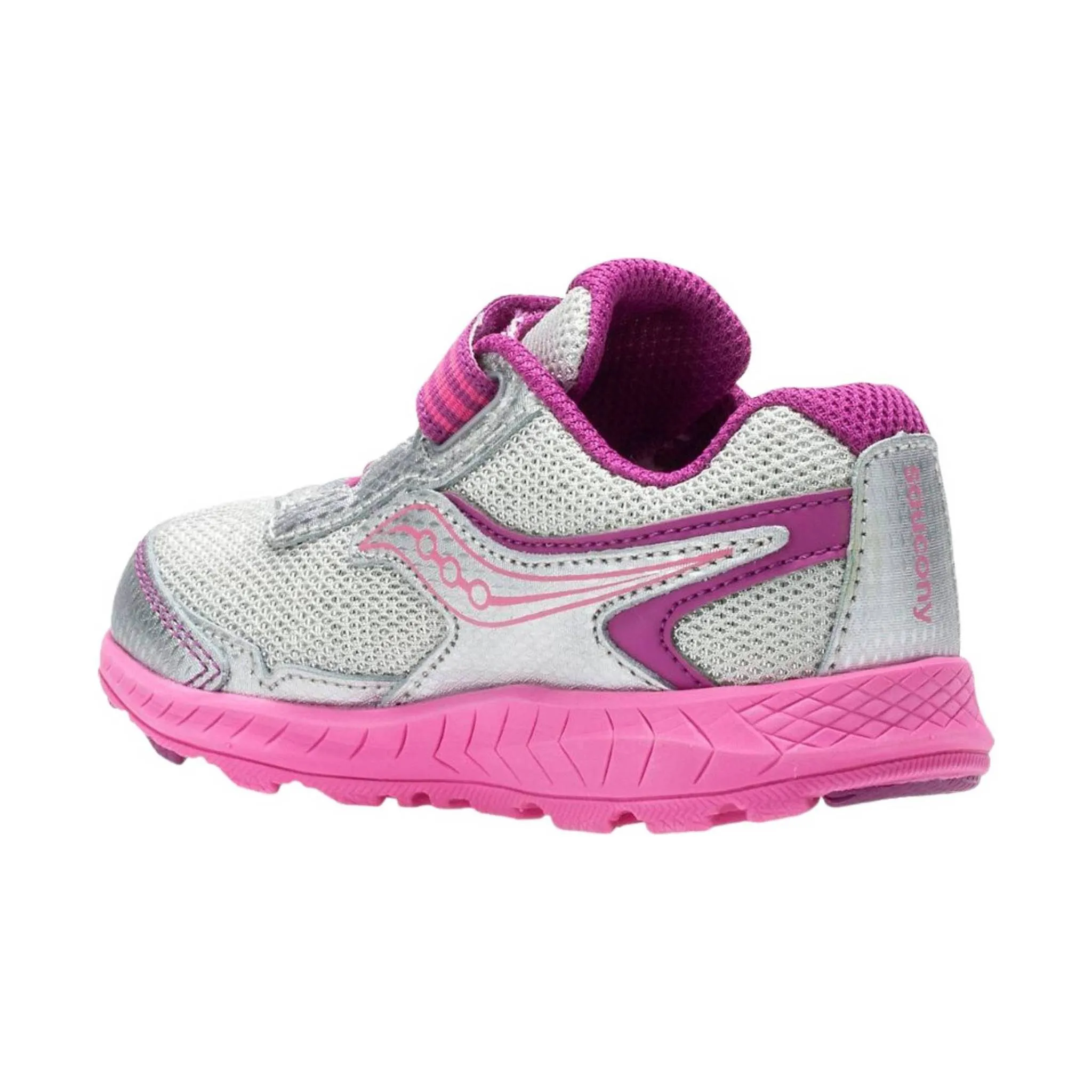 Saucony Kids' Ride 10 Jr Shoe - Silver/Pink - ONLINE STORE CREDIT/EXCHANGE ONLY