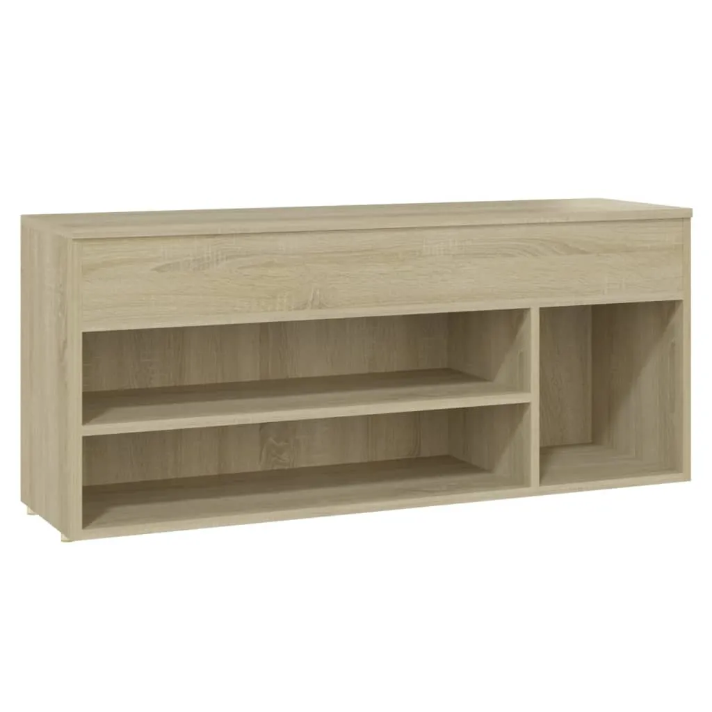 Shoe Bench Sonoma Oak 105x30x45 cm Chipboard