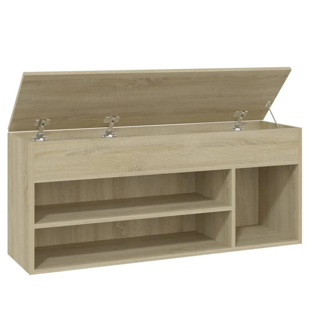 Shoe Bench Sonoma Oak 105x30x45 cm Chipboard