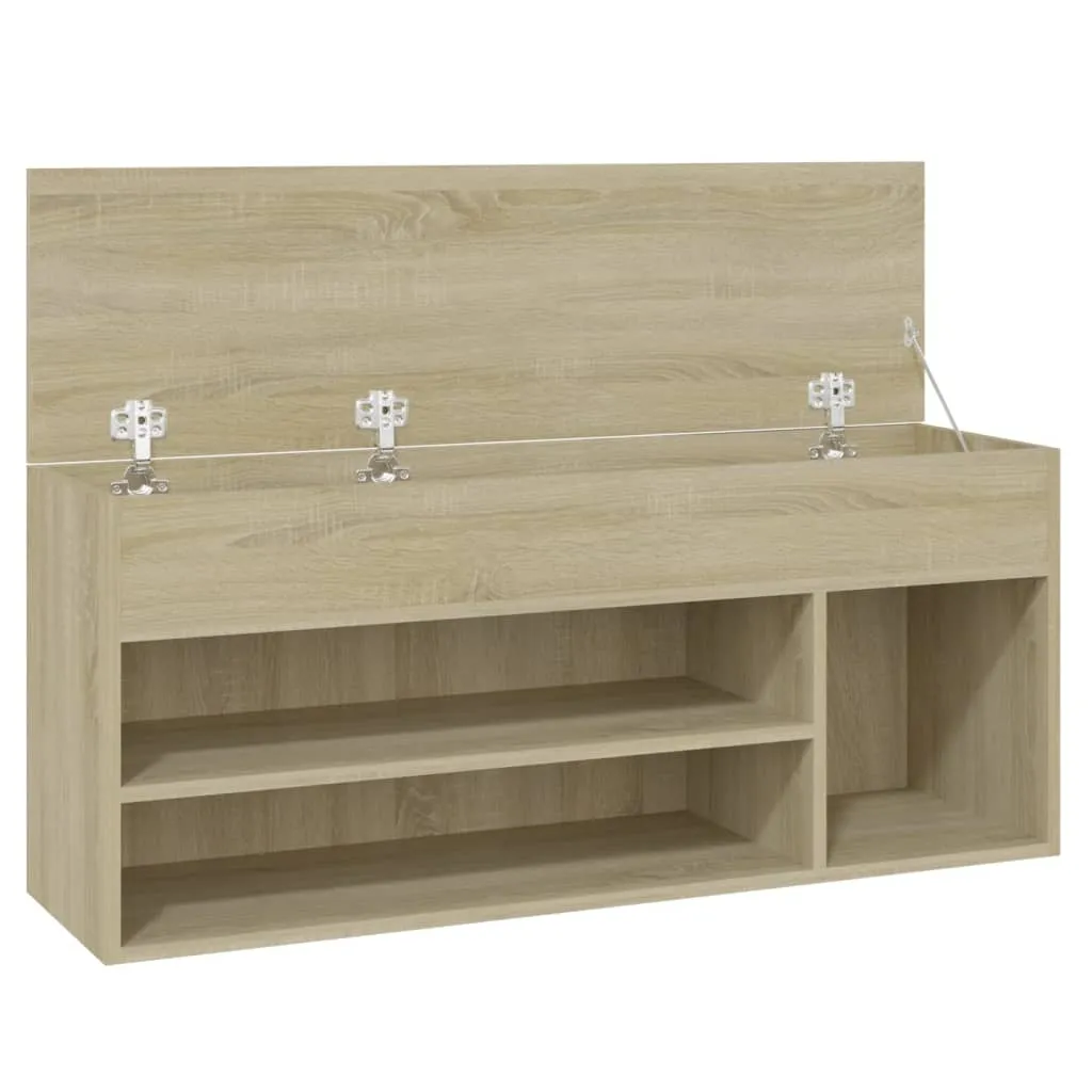 Shoe Bench Sonoma Oak 105x30x45 cm Chipboard