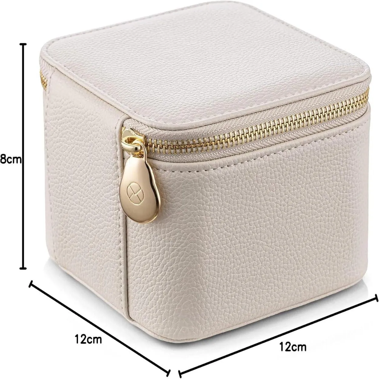 Small Jewelry Box Organizer, Travel Jewelry Storage, White