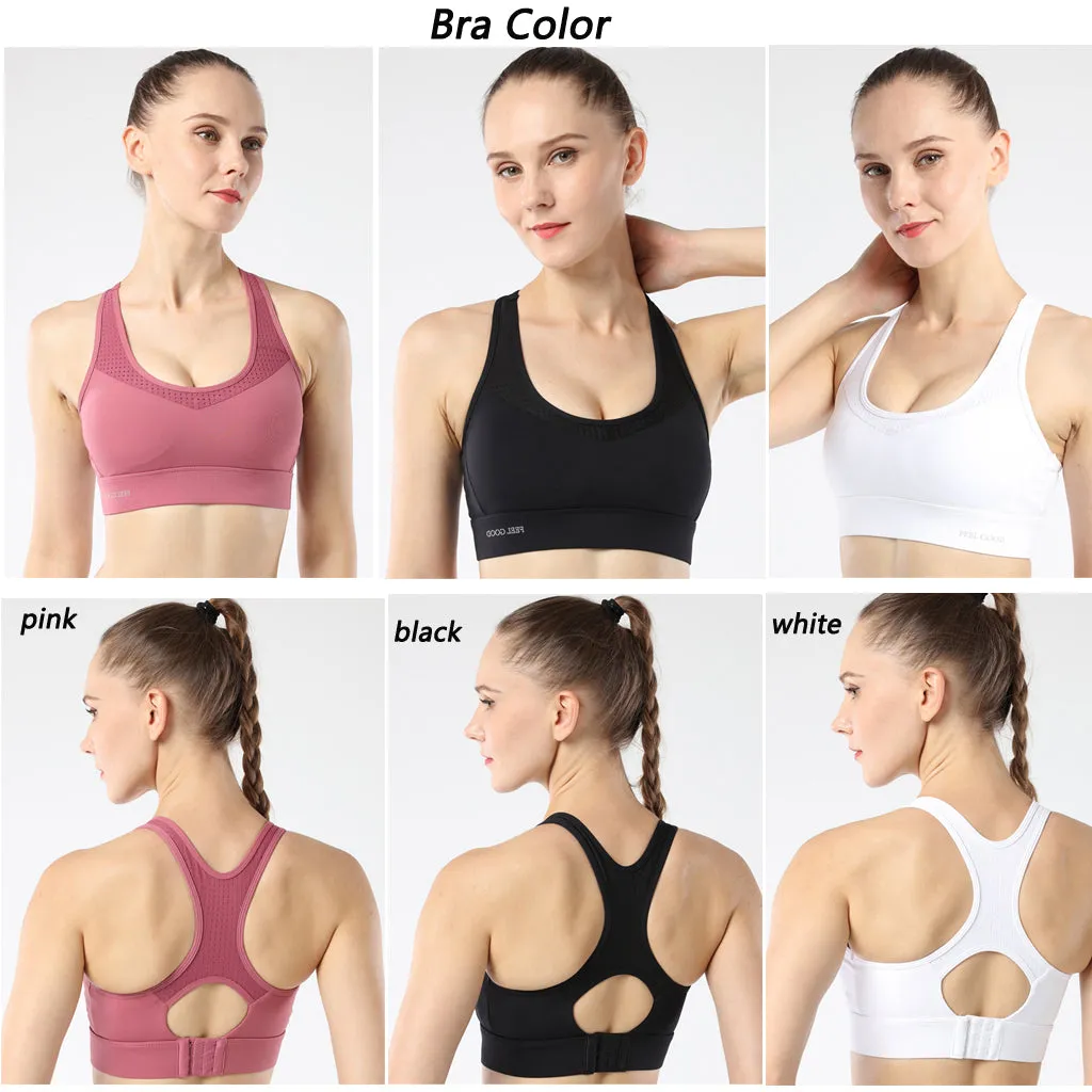 Sports Bras for Women  Strappy Sports Bra   Racerback Workout Yoga Bra with adjustable back