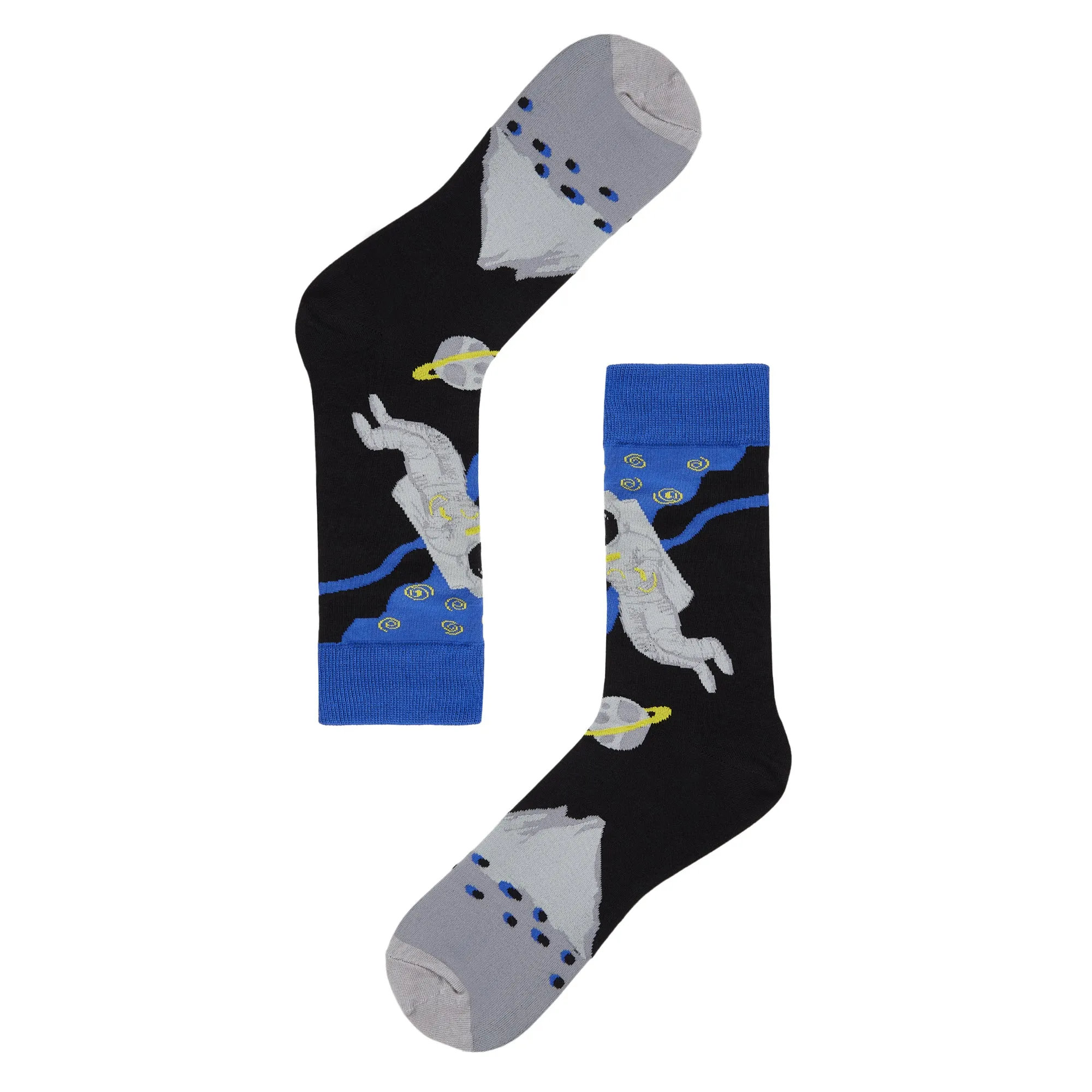 Starry Space Printed Crew Length Socks