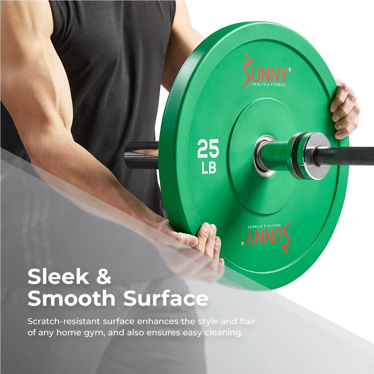 Sunny Strength™ Elite 2-inch Rubber Olympic Weight Plates 10 - 55 LBS