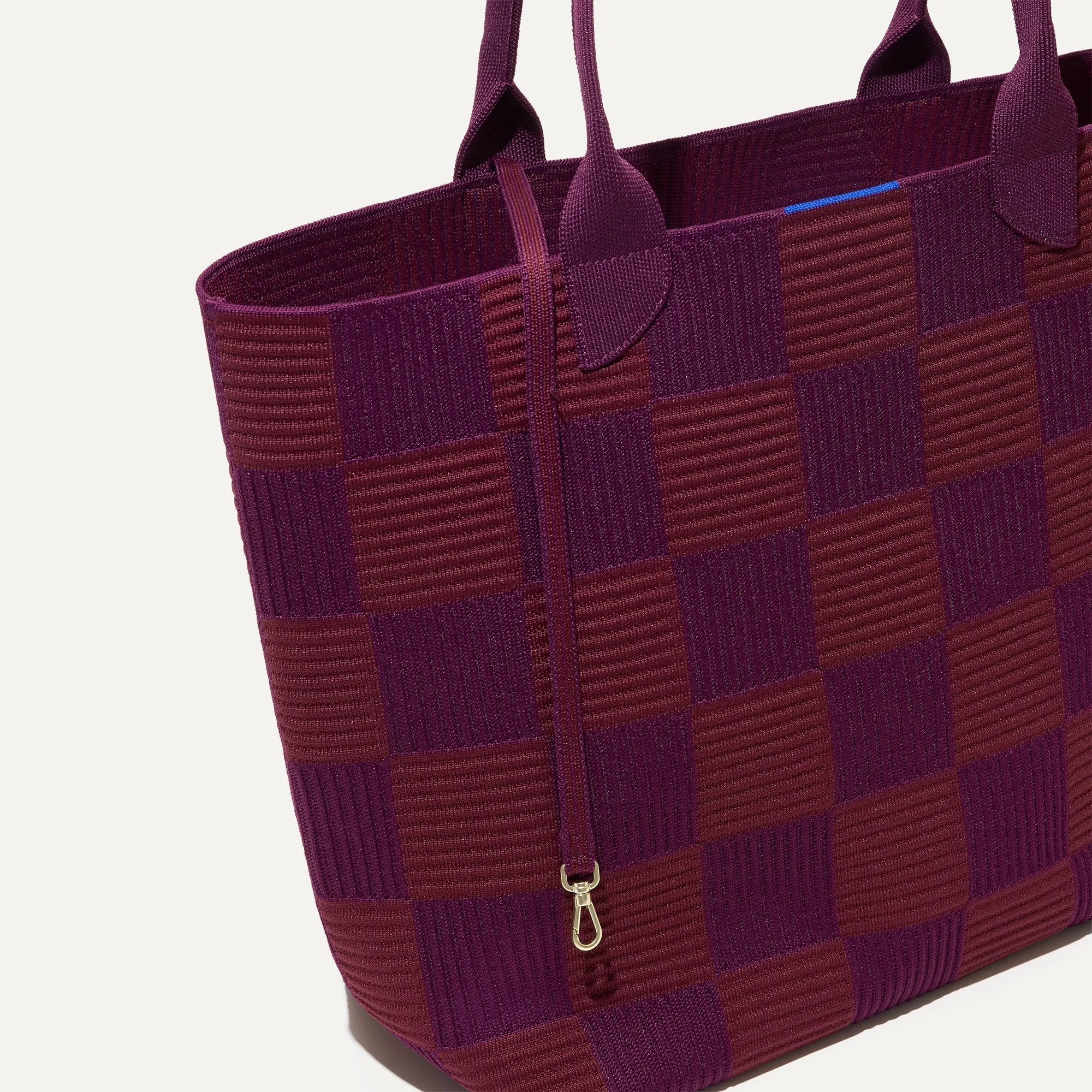 The Lightweight Tote - Checker Plum