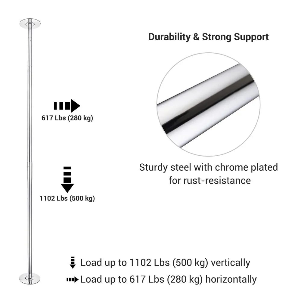 TheLAShop 12ft Spinning Pole Strip Pole for Home & Studio