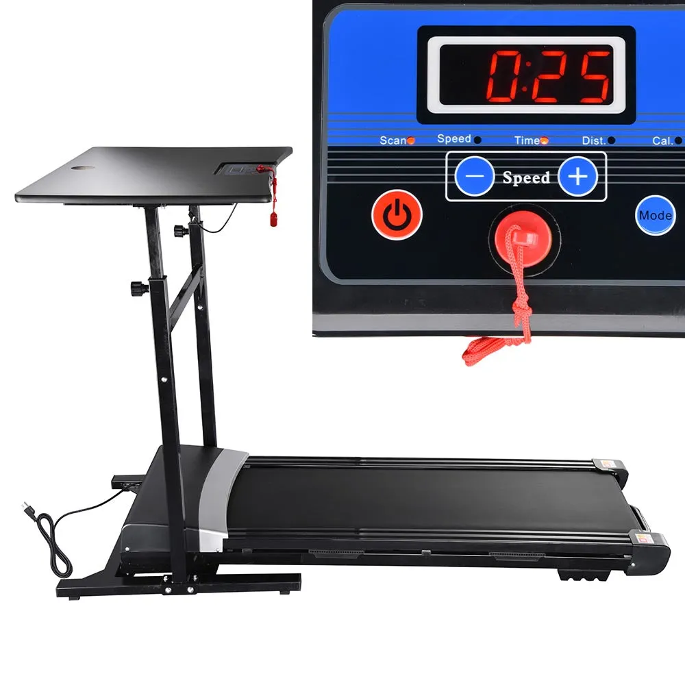 TheLAShop Electric Treadmill with Desk Workstation