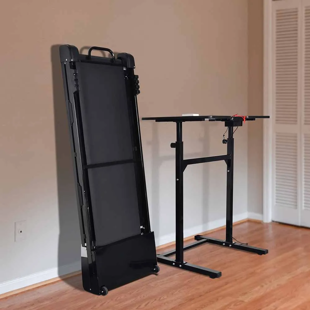 TheLAShop Electric Treadmill with Desk Workstation