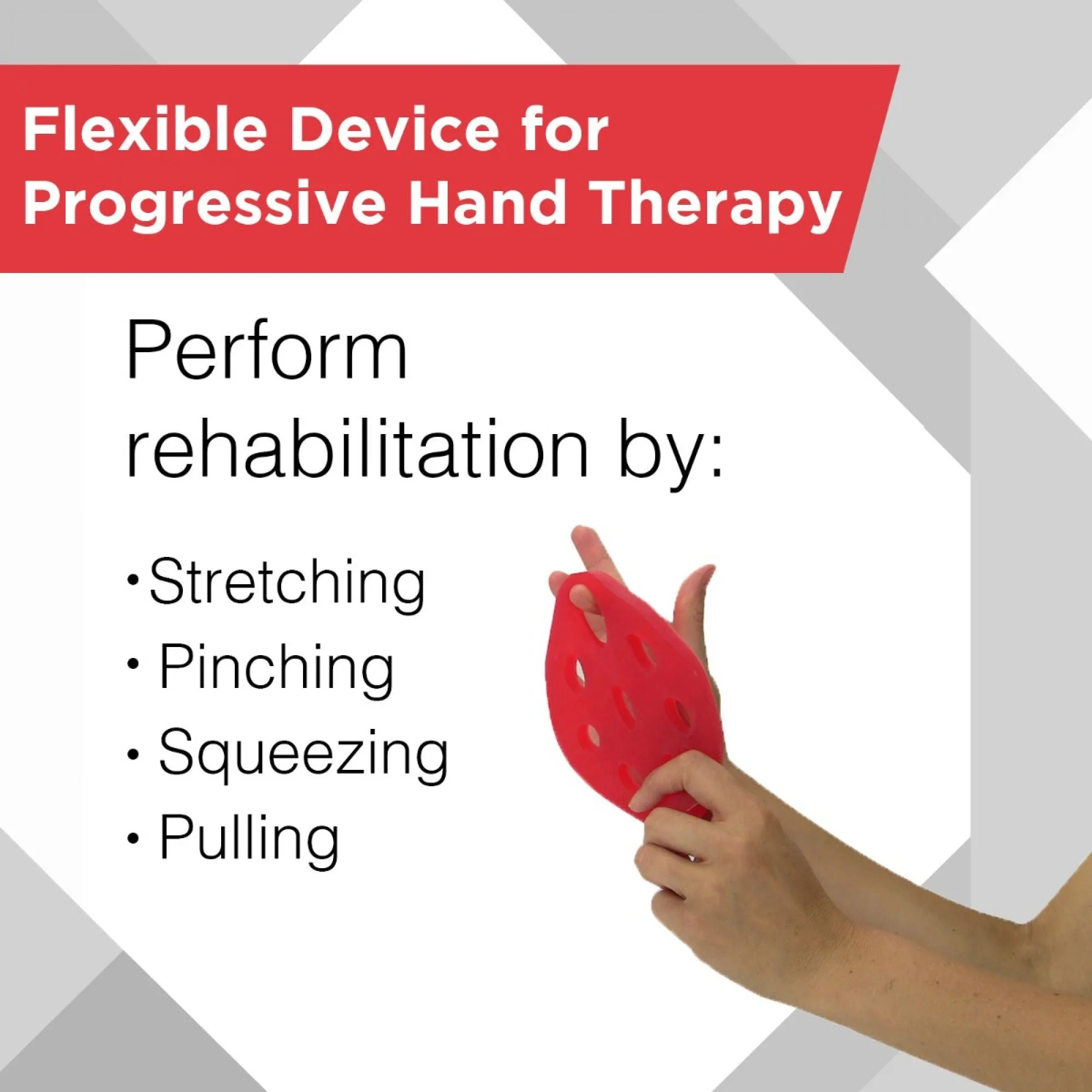 TheraBand Hand Xtrainer - SOFT (RED), Non-Latex Hand Exerciser for Progressive Hand Therapy