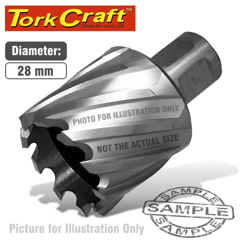 TORK CRAFT ANNULAR HOLE CUTTER HSS 28 X 30MM BROACH SLUGGER BIT TCAC028-1