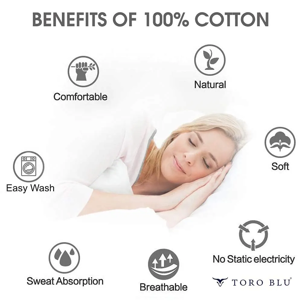 Toro Blu 100% Cotton Single Layered 2 Pc Single Top Sheet/Chaddar/Blanket/Dohar (Pink)