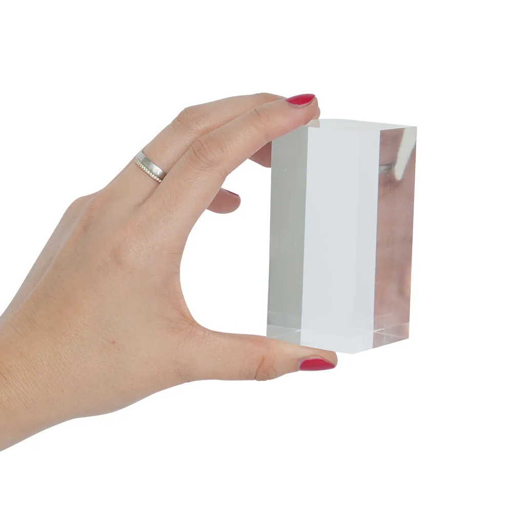 Transparent Block & Cube Minimal Styling Product Photography Acrylic Prop - Trio Pack