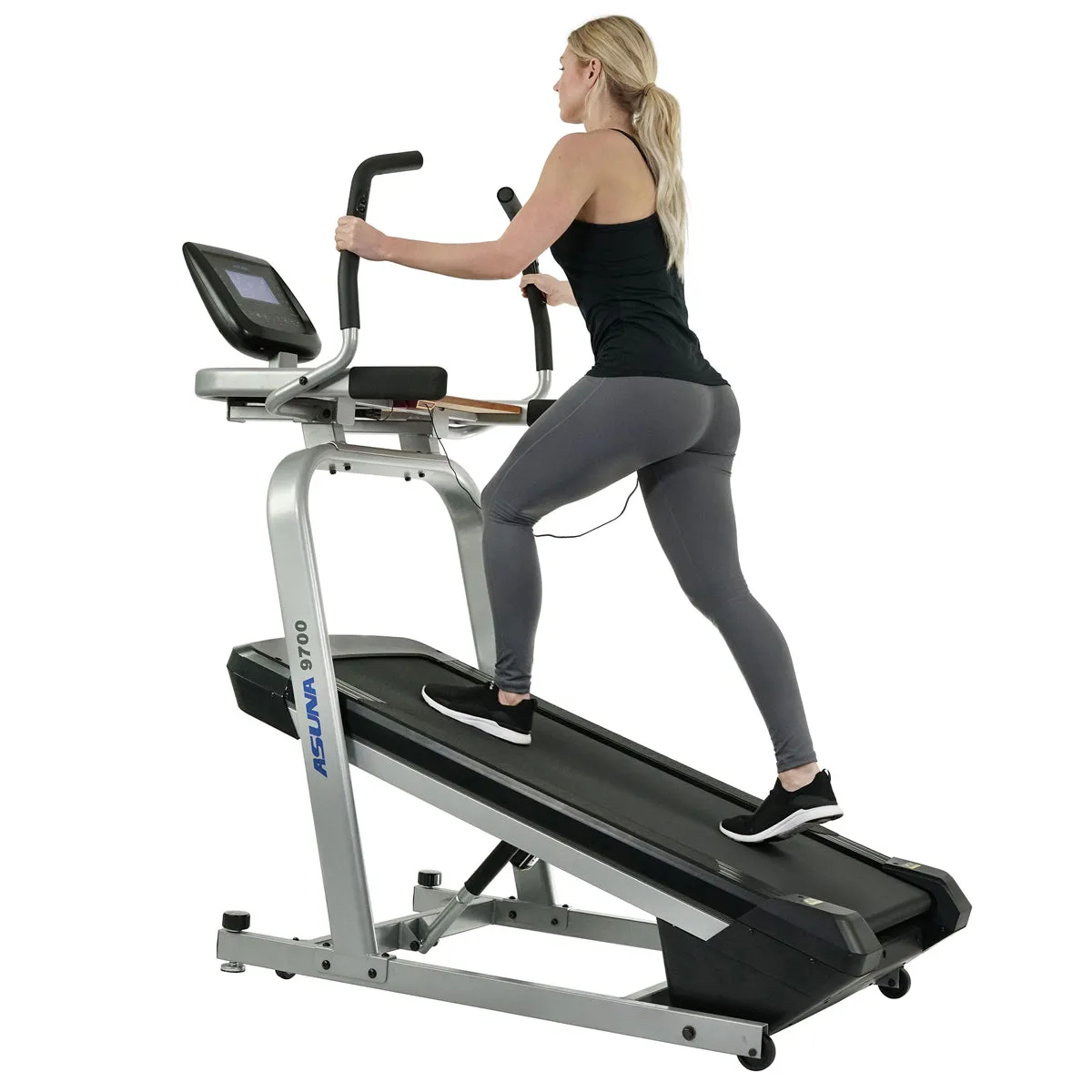 Treadmill Workstation Desk with Auto Incline at 40% Max, Wide Treadmill and USB Charging Function