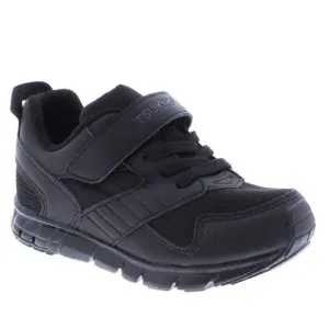 Tsukihoshi Charge Boys Black Running Uniform Shoes (Machine Washable)