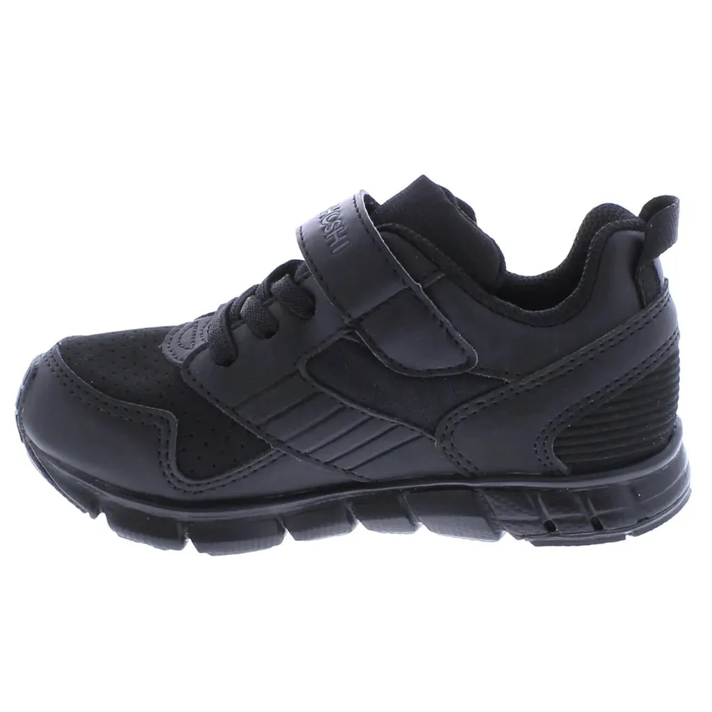 Tsukihoshi Charge Boys Black Running Uniform Shoes (Machine Washable)