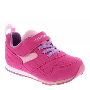 Tsukihoshi Racer Fuchsia Pink Girls Running Shoes (Machine Washable)