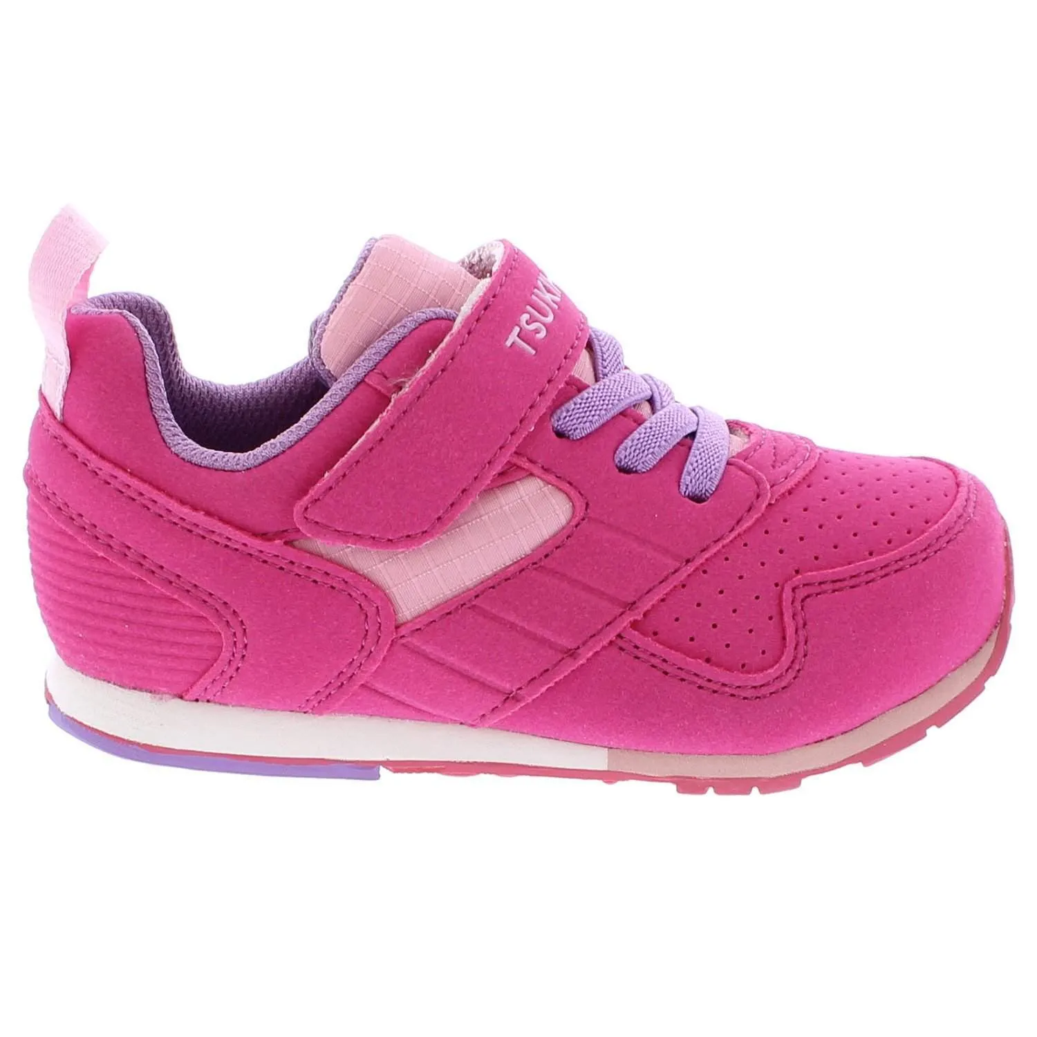 Tsukihoshi Racer Fuchsia Pink Girls Running Shoes (Machine Washable)