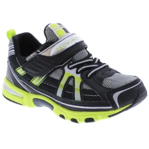 Tsukihoshi Storm Boys Black Lime Running Shoes - Lightweight, Machine Washable Sneakers for Big Kids & Toddlers