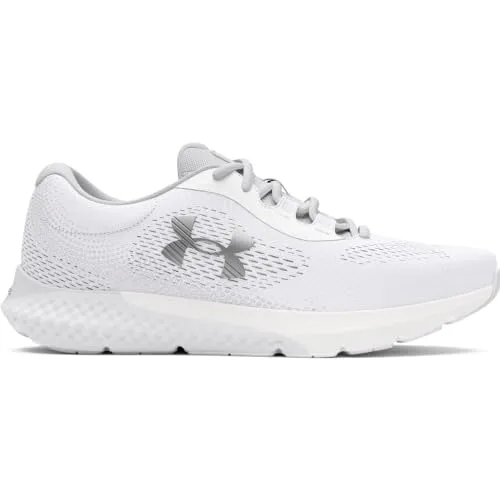 Under Armour Women's Charged Rogue 4, (100) White/Halo Gray/Metallic Silver, 8, US