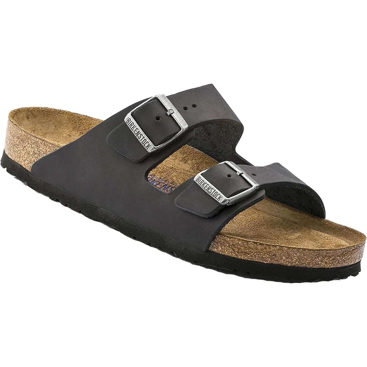 Unisex Birkenstock Arizona Soft Footbed Black Oiled Leather