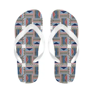 Unisex Tribal Geometric Print Flip Flops