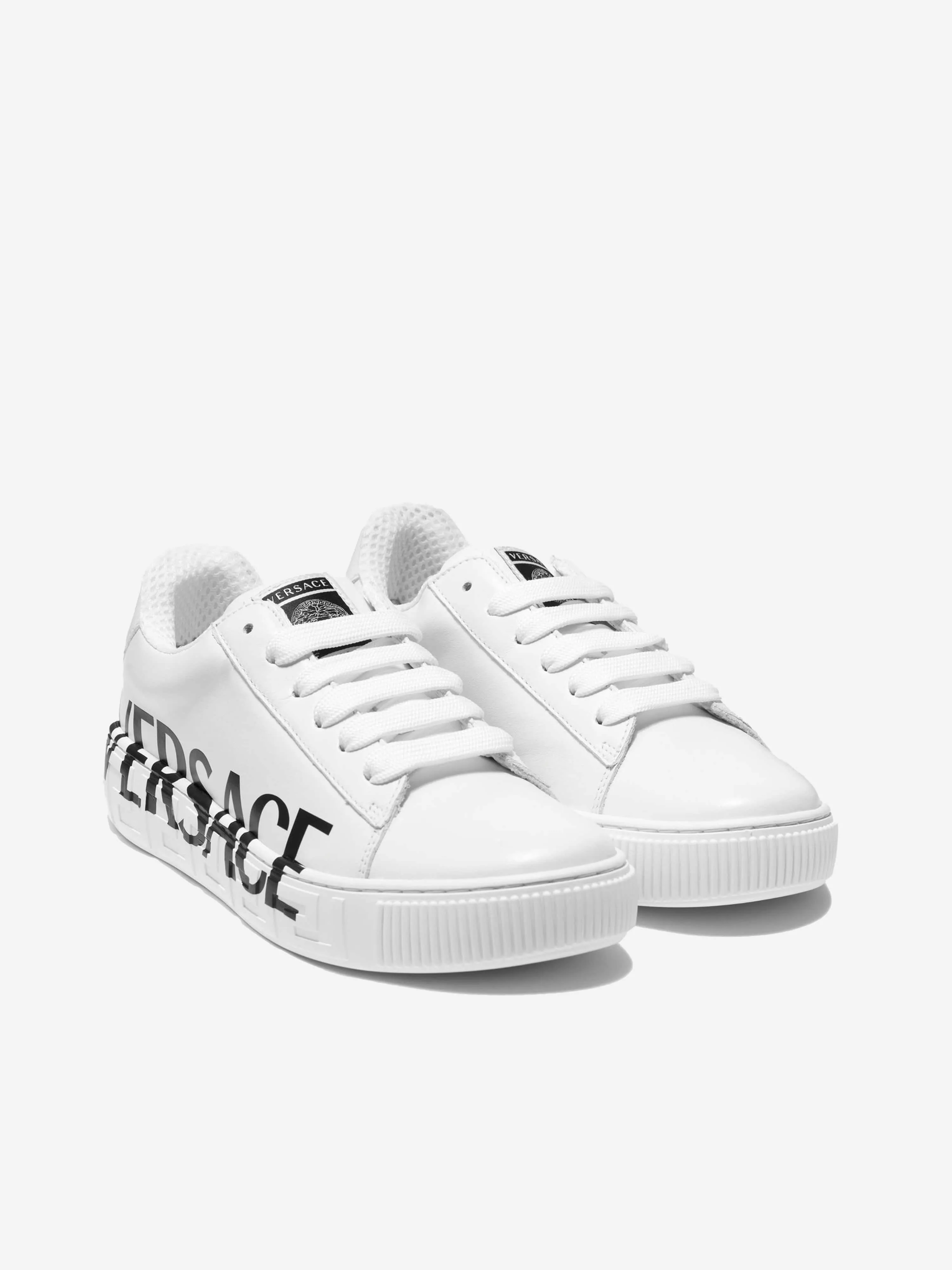 Versace Unisex Leather Logo Trainers