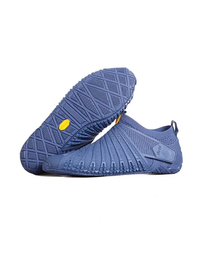 Vibram Furoshiki Knit High Mens Trainers Five Finger Trail Footwear - Navy